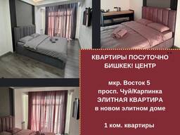 Элитные 1-комнатные квартиры посуточно в центре Бишкека