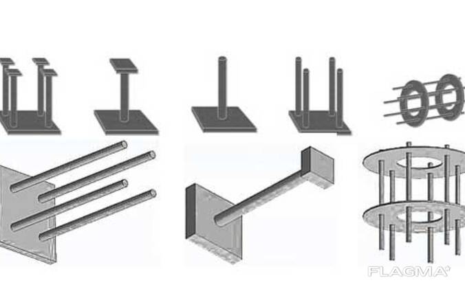 Фундаментный болт, шпильки