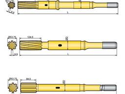 Хвостовик аналог Atlas Copco COP 1638, COP 1838AW, COP 1640, COP 1640EX