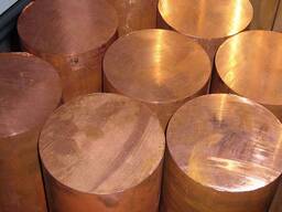 Круг медный М1; М1т; М2т…, D= 3-160 мм, горячедеформированный-прессованный… в Бишкеке