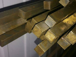 Квадрат латунный 3—110 мм, марки ЛС59—1; Л63; ЛМц58—2