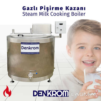 Milk Cooking Boiler with Steam