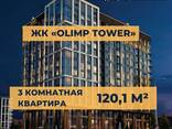 Олимп мунарасында 120,1 м² 3 бөлмөлүү батир (бизнес класс) - фото 1