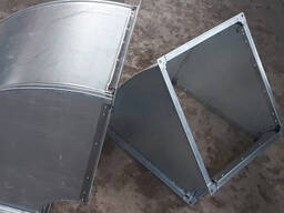 Отвод воздуховода прямоугольный оцинкованный стальной ДУ 100—1200