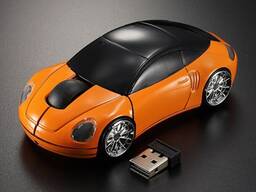 Продаю оптическую беспроводную мышь автомобильная форма приём сигнала USB. Б/У