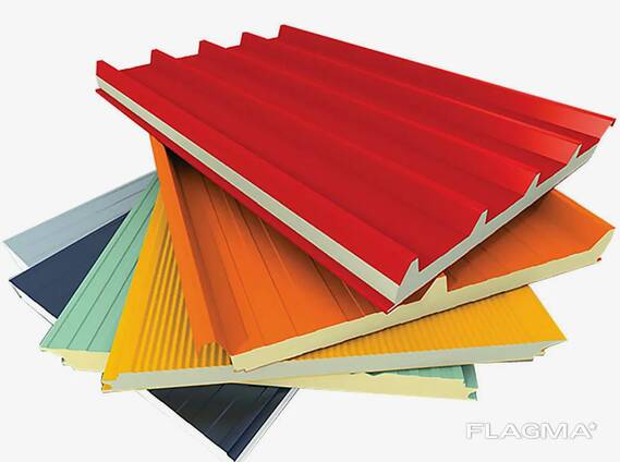 Сэндвич–панели Разм. : 1000–2000 мм, Толщ. : 10–300 мм, Вид: кровельная… в Бишкеке