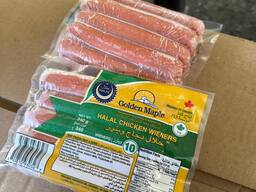 Сосиски куриные GOLDEN MAPLE имеется сертификат HALAL
